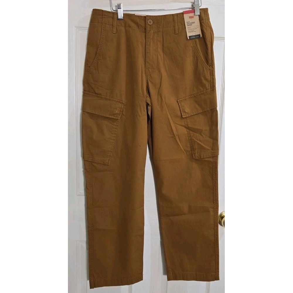 Levi's XX Cargo Taper Pants Mens 31x30 Stretch Sits Below Waist Ginger Brown NEW
